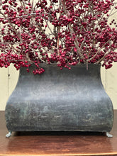 Load image into Gallery viewer, Vintage Zinc Footed Planter
