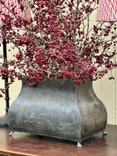 Load image into Gallery viewer, Vintage Zinc Footed Planter
