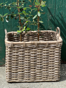 Large Rectangle Wooden Top Basket