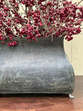 Load image into Gallery viewer, Vintage Zinc Footed Planter
