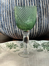 Load image into Gallery viewer, Green Glass Goblet
