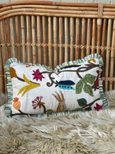 Load image into Gallery viewer, Sanderson Crewel Ruffle Cushion
