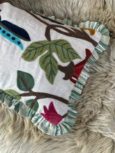 Load image into Gallery viewer, Sanderson Crewel Ruffle Cushion
