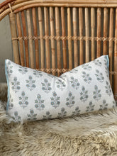Load image into Gallery viewer, GP &amp; J Baker Poppy Sprig Aqua Cushion
