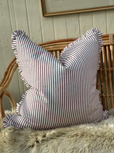 Load image into Gallery viewer, Brick Ticking Ruffle Euro Cushion
