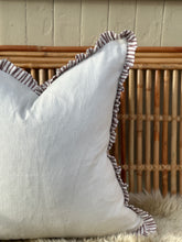 Load image into Gallery viewer, Brick Ticking Ruffle Euro Cushion
