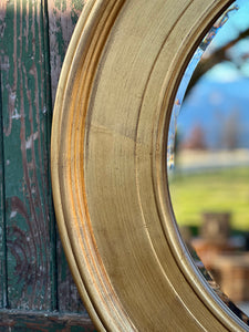 Striking Oversized Gold Mirror