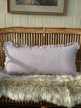 Load image into Gallery viewer, Brick Gingham Ruffle Bolster
