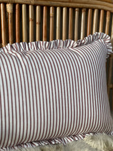 Load image into Gallery viewer, Brick Gingham Ruffle Bolster
