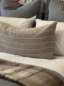 Andrew Martin Linen Stripe Bolster Cushion