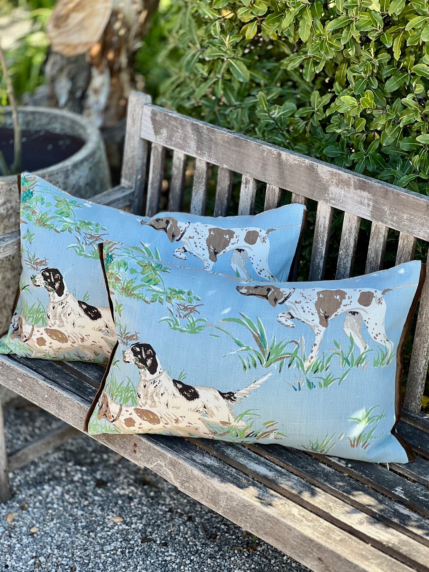 Schumacher Pointer Hounds Sky Cushion
