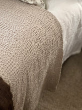 Load image into Gallery viewer, Taupe Stone Washed Waffle Bed Throw
