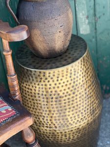 Brass Hammered Stool