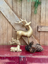 Load image into Gallery viewer, Small Sitting Gold Reindeer
