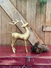 Load image into Gallery viewer, Large Standing Gold Reindeer

