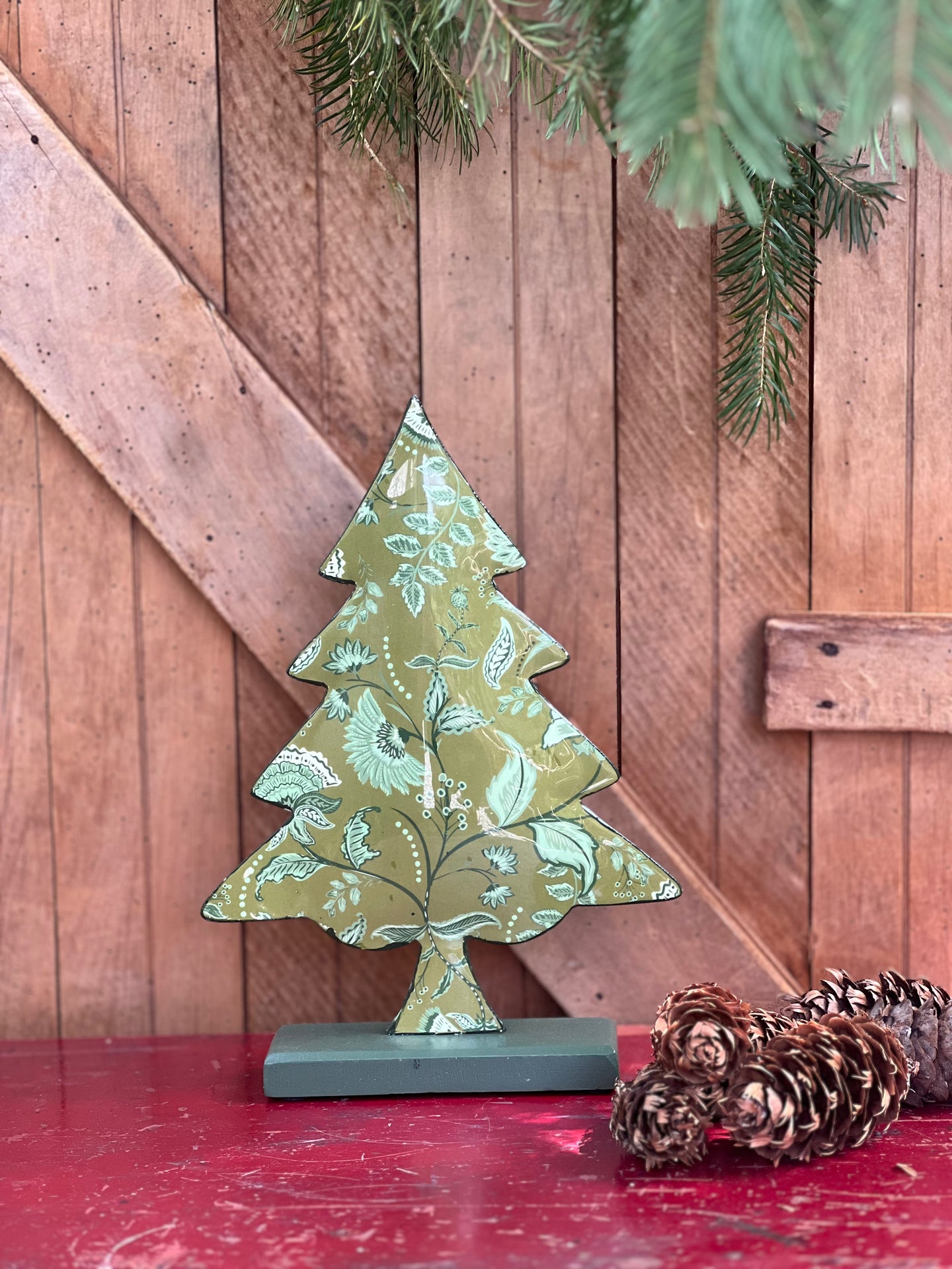 Noelle Enamel Standing Tree (Large)