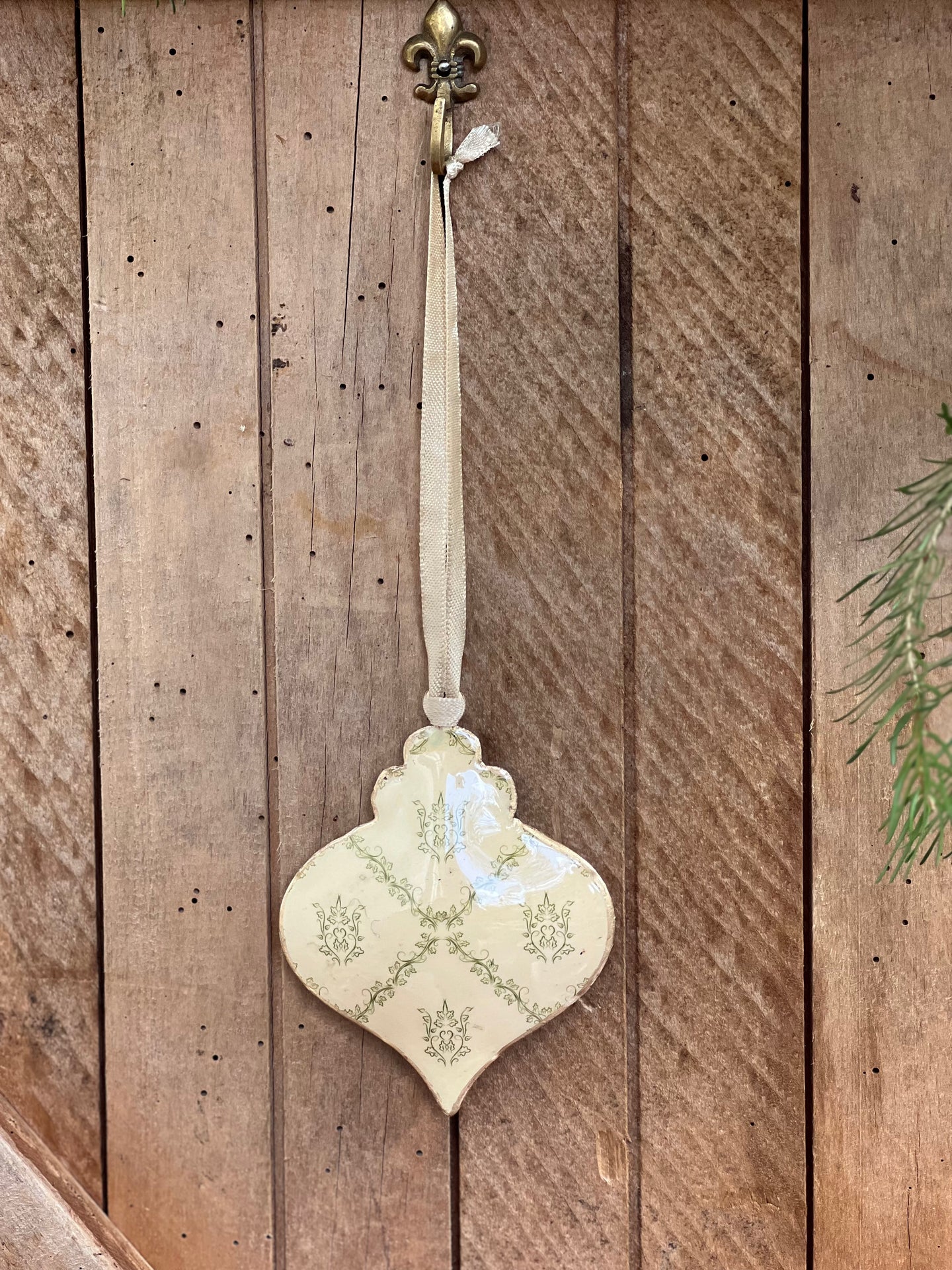 Ivy Enamel Bauble Ornament