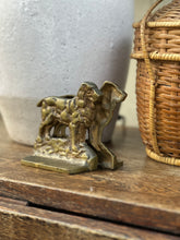 Load image into Gallery viewer, Vintage Pair of Brass Hound Bookends
