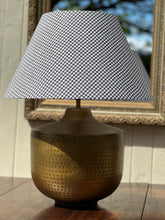 Load image into Gallery viewer, Ebony Gingham Lamp Shade
