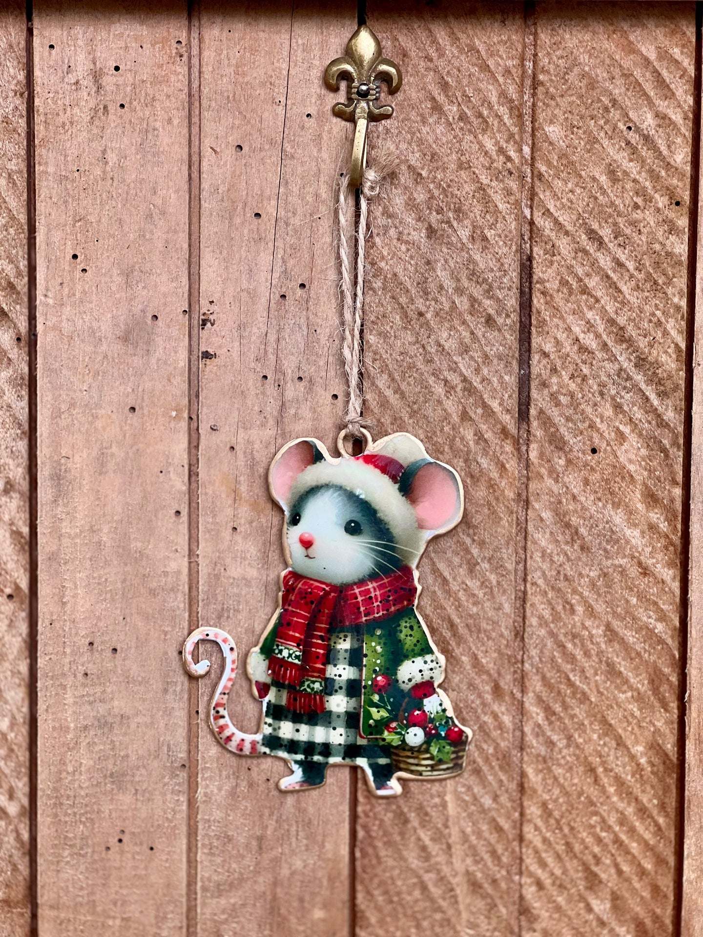 Mrs Claus Mouse Enamel Ornament