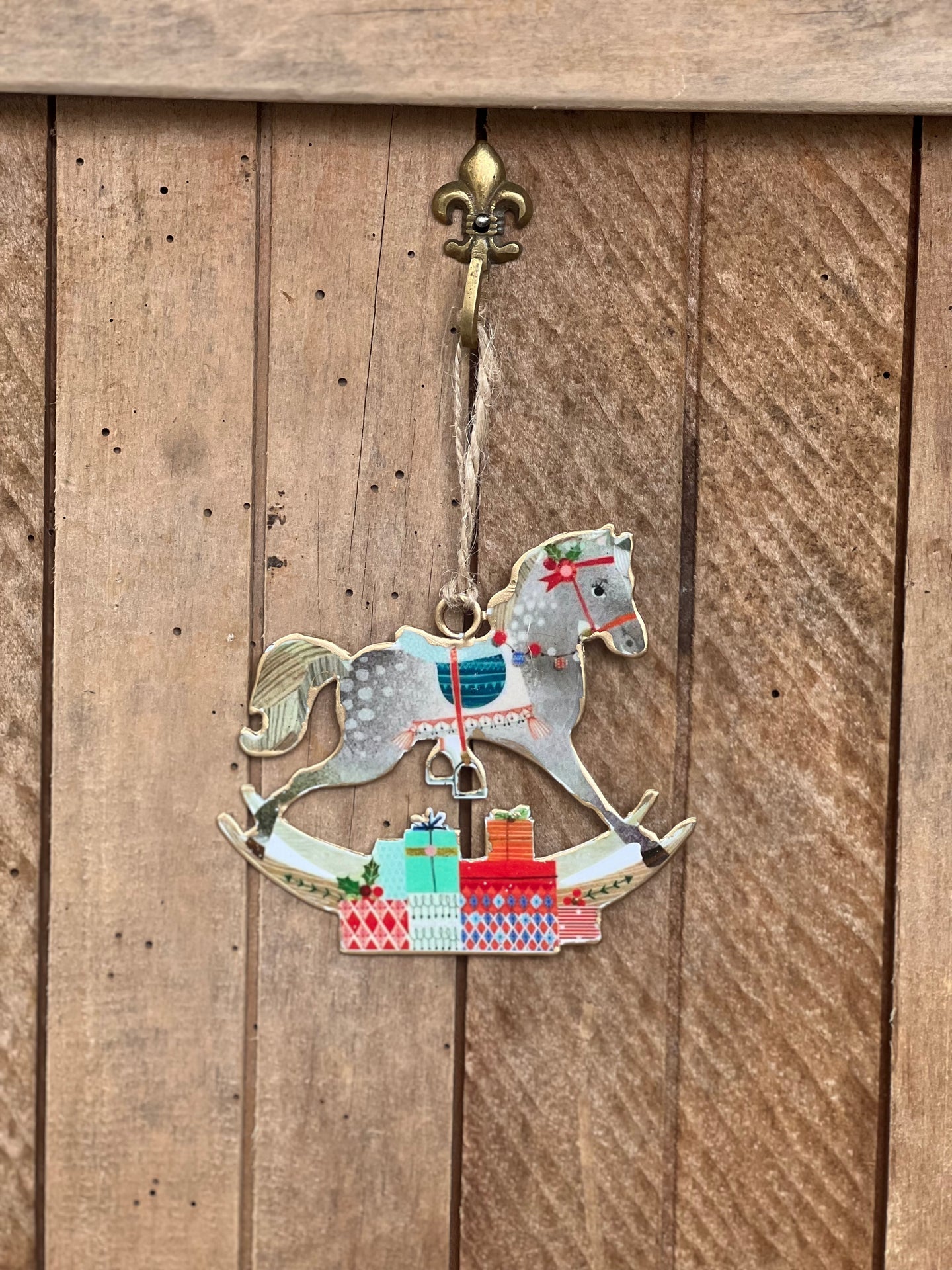 Dapple Rocking Horse Enamel Ornament