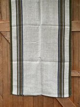 Load image into Gallery viewer, Verde Stripe Linen Table Runner
