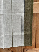 Load image into Gallery viewer, Verde Stripe Linen Teatowel
