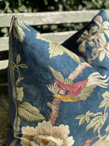 Sanderson Lophura Ink Cushion