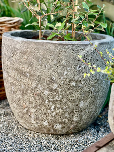 Extra Large Wide Mouth Glazed Pot