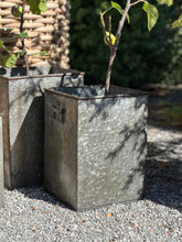Load image into Gallery viewer, Medium Tall Square Iron Planter
