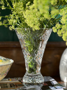 Classic Cut Crystal Flare Vase