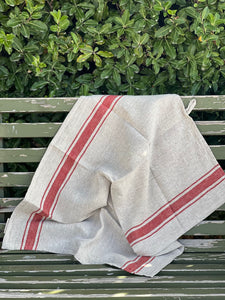 Classic Red Stripe Tea Towel