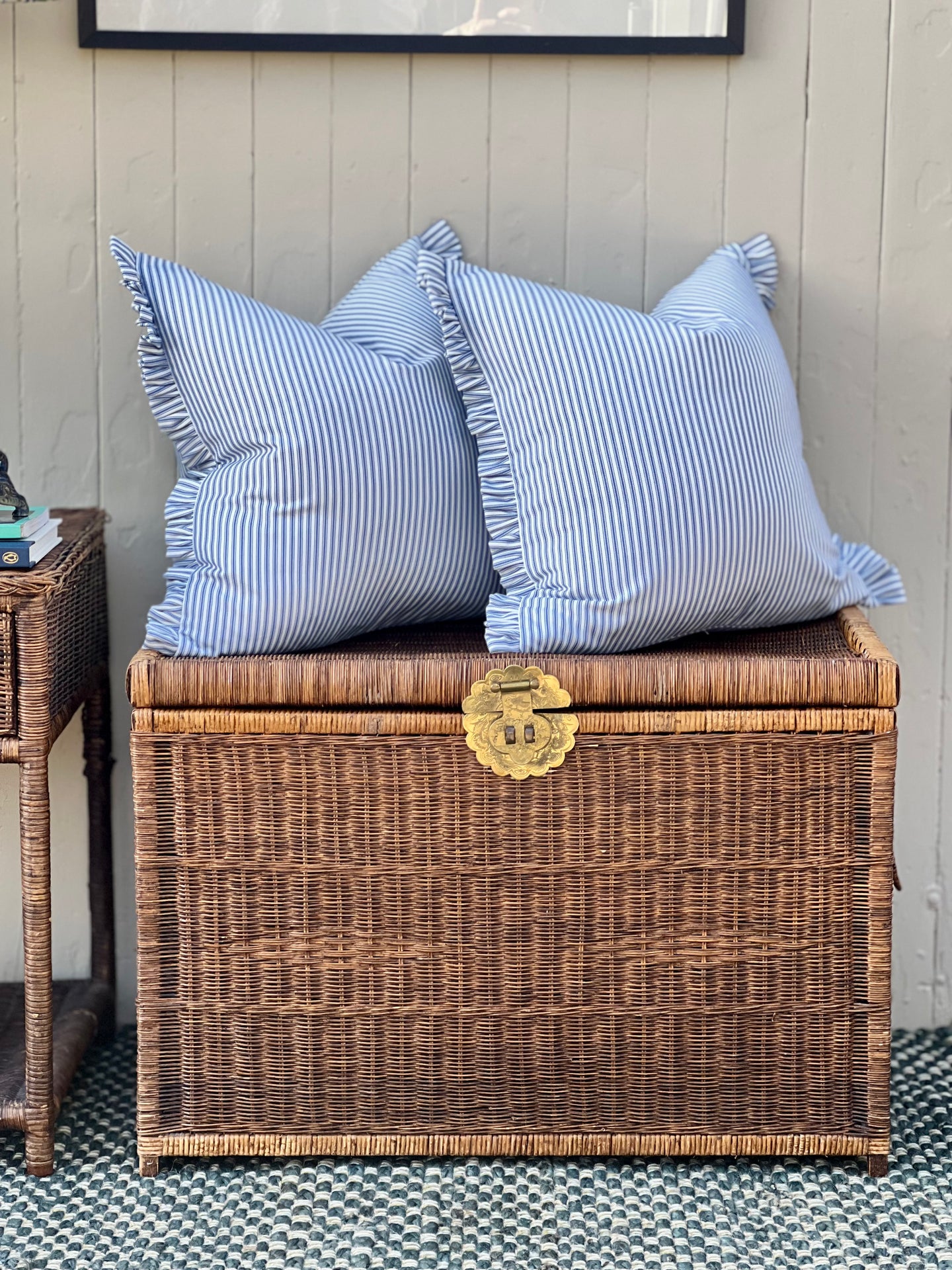 Wicker Blanket Box