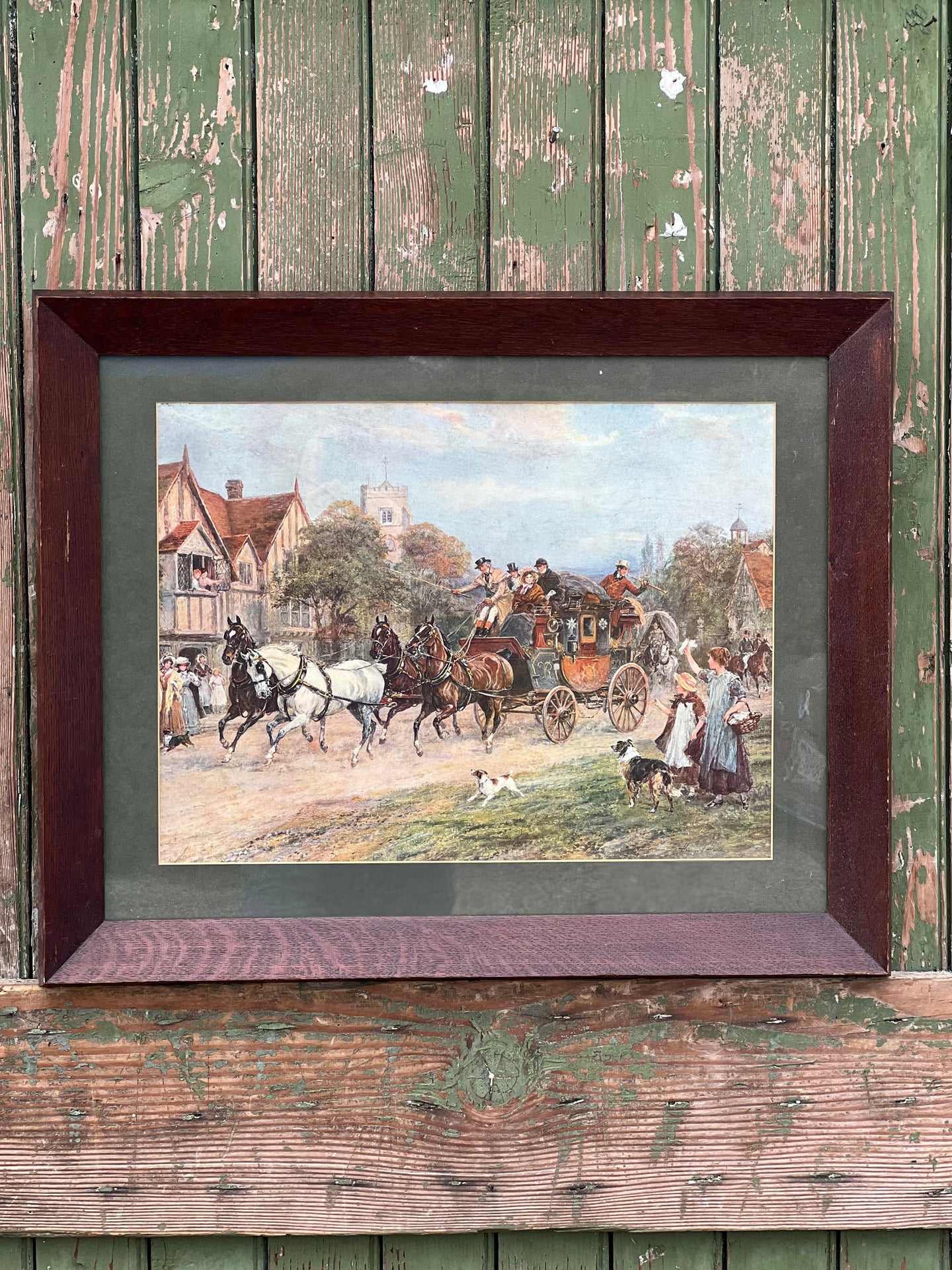 'A Country Coach' Framed Print