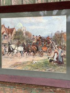 'A Country Coach' Framed Print