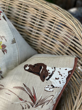Load image into Gallery viewer, Schumacher Pointer Hounds Tan Cushion
