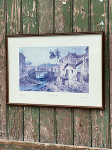 'Vue Prise A Sincapour' Framed Print #3