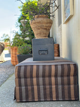 Load image into Gallery viewer, Grove Stripe Linen Ottoman
