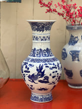 Load image into Gallery viewer, Chinoiserie Dragon Porcelain Vase
