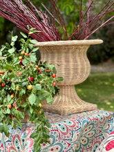 Load image into Gallery viewer, Large Wicker Pedastal Urn
