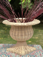 Load image into Gallery viewer, Large Wicker Pedastal Urn
