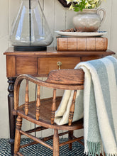 Load image into Gallery viewer, Vintage Oak Spindle Back Captains Chair
