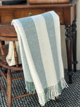 Load image into Gallery viewer, Klippan Gotland Vertical Stripe Throw Duck Egg

