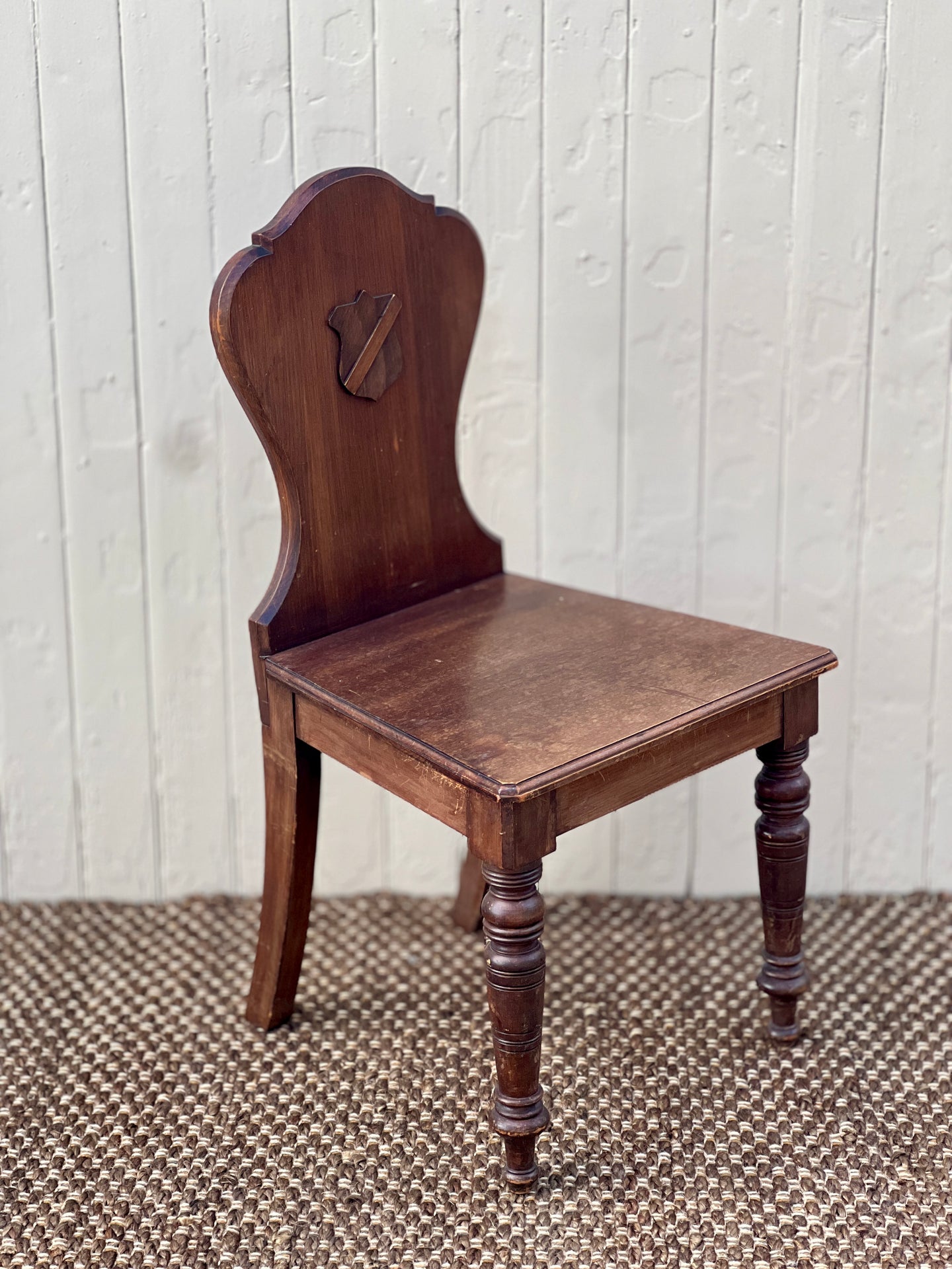 Vintage Shield Back Hall Chair