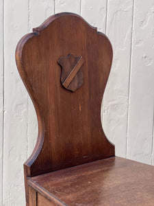 Vintage Shield Back Hall Chair
