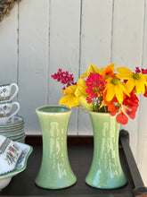 Load image into Gallery viewer, Vintage Temuka Pottery Green Spill Vase
