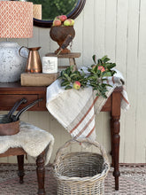 Load image into Gallery viewer, Belgian Linen Natural Rust Stripe Throw
