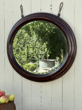 Load image into Gallery viewer, Vintage Mahogany Oval Bevelled Glass Mirror

