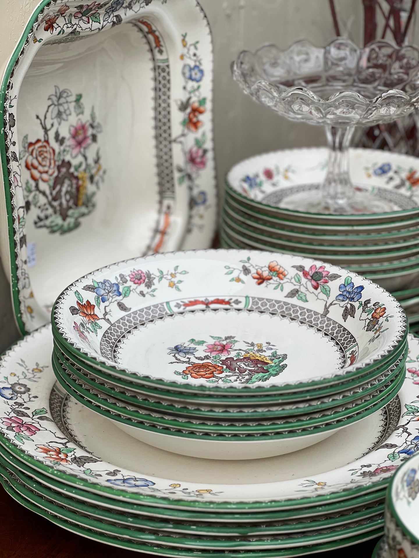 Vintage Copeland Spode Chinese Rose Breakfast Bowl