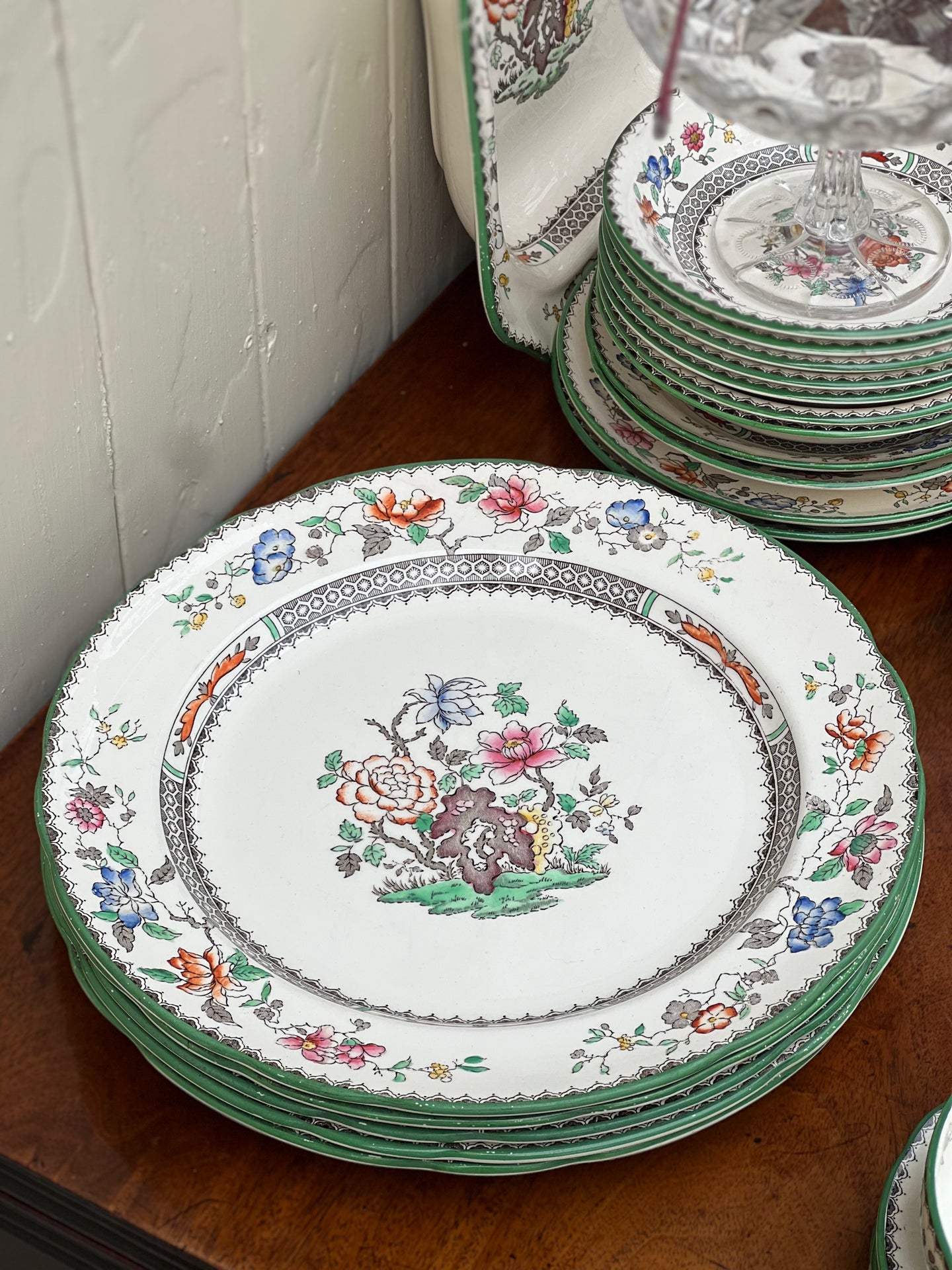 Vintage Copeland Spode Chinese Rose Dinner Plate